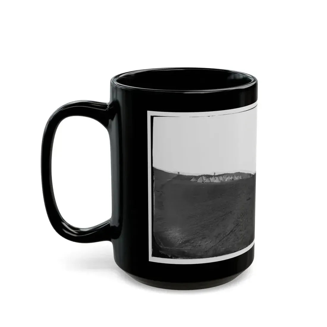 Belle Plain, Virginia (Vicinity). Camp Of Negro Laborers In The Quartermaster's Department (U.S. Civil War) Black Coffee Mug - Go Mug Yourself