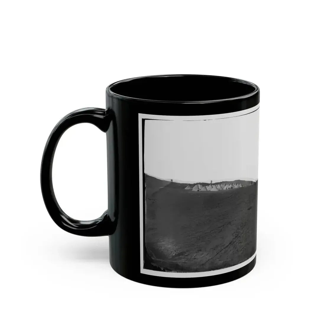 Belle Plain, Virginia (Vicinity). Camp Of Negro Laborers In The Quartermaster's Department (U.S. Civil War) Black Coffee Mug - Go Mug Yourself