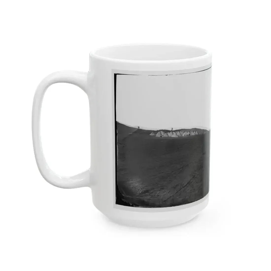 Belle Plain, Virginia (Vicinity). Camp Of Negro Laborers In The Quartermaster's Department (U.S. Civil War) White Coffee Mug - Go Mug Yourself