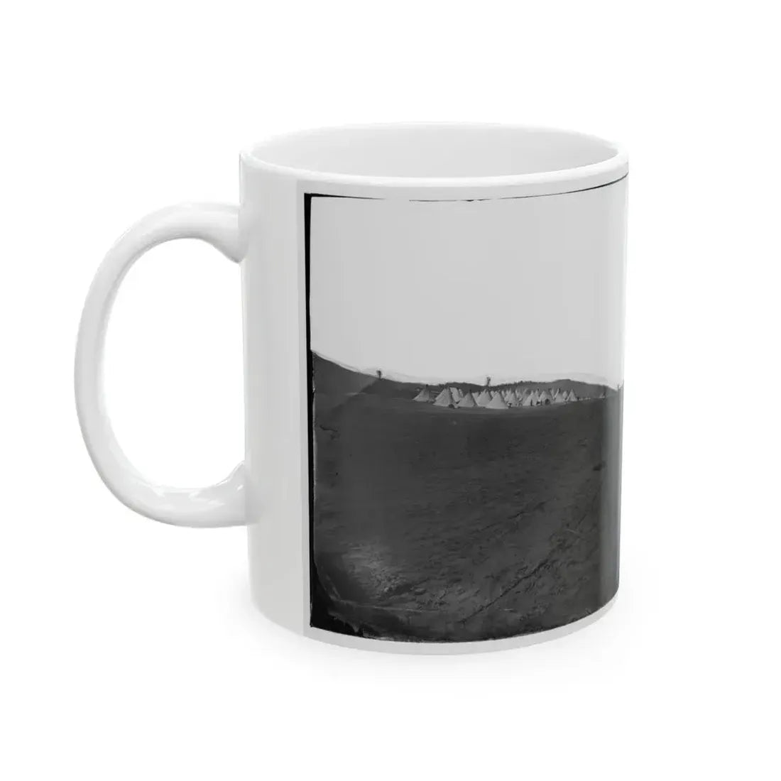 Belle Plain, Virginia (Vicinity). Camp Of Negro Laborers In The Quartermaster's Department (U.S. Civil War) White Coffee Mug - Go Mug Yourself