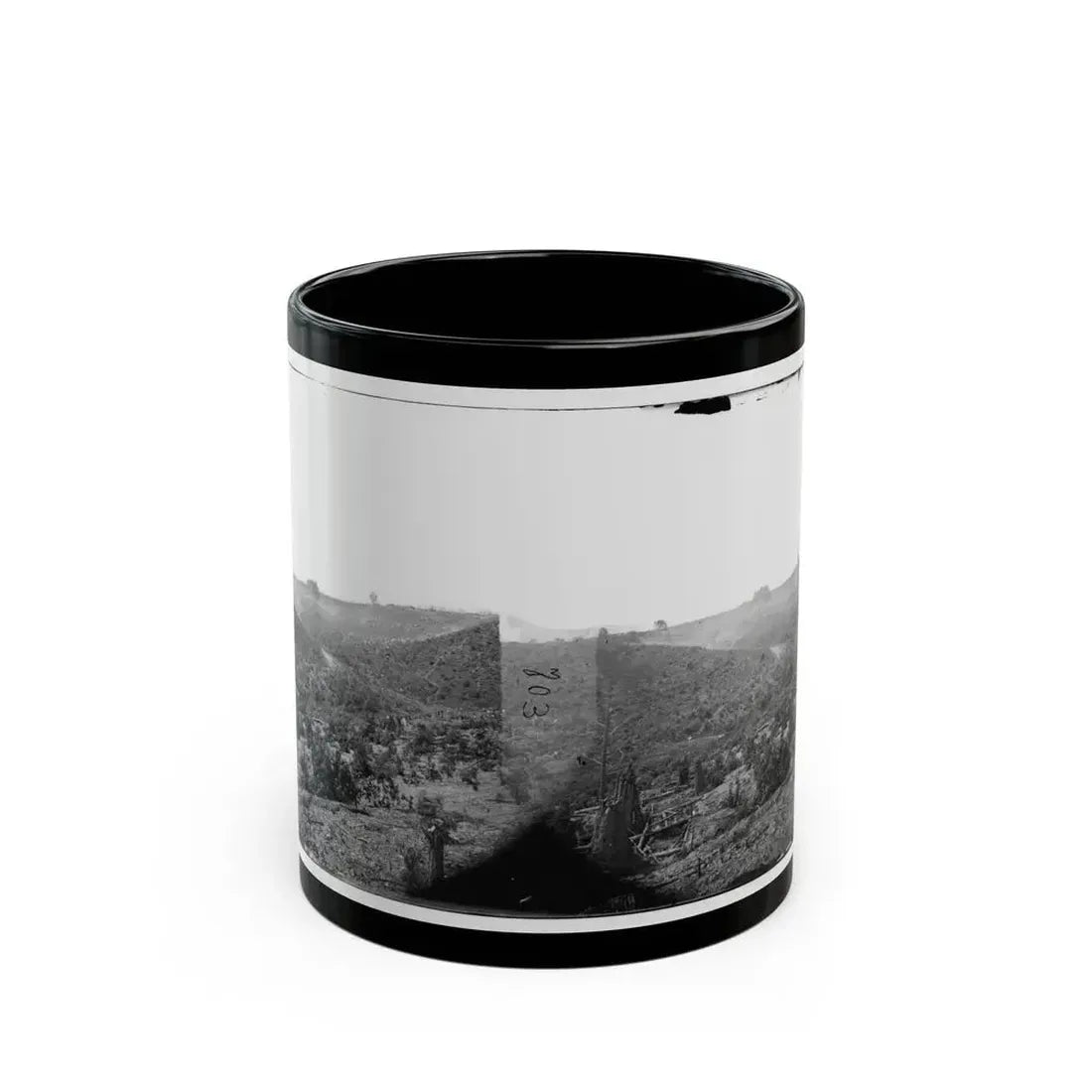 Belle Plain, Virginia (Vicinity). Encampment Of 7,000 Confederates In The  Punch Bowl (U.S. Civil War) Black Coffee Mug 11oz - Go Mug Yourself