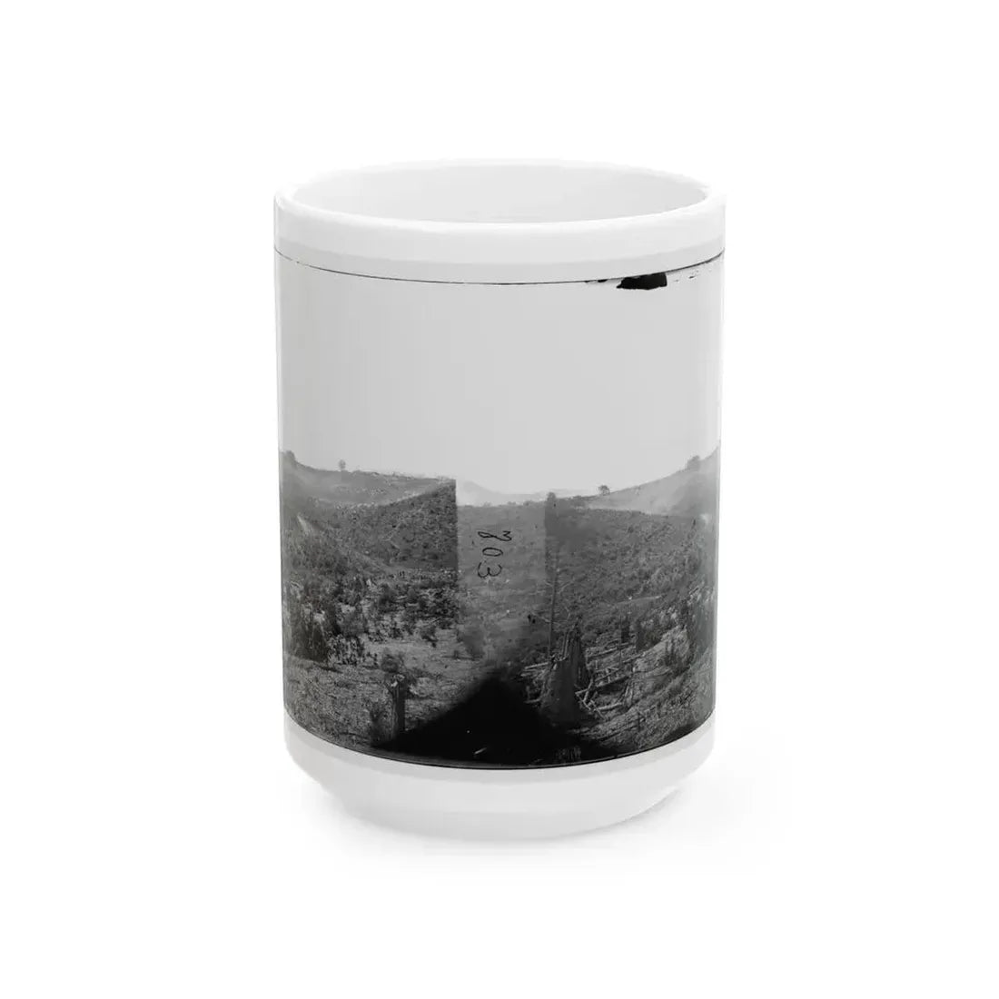 Belle Plain, Virginia (Vicinity). Encampment Of 7,000 Confederates In The  Punch Bowl (U.S. Civil War) White Coffee Mug 15oz - Go Mug Yourself