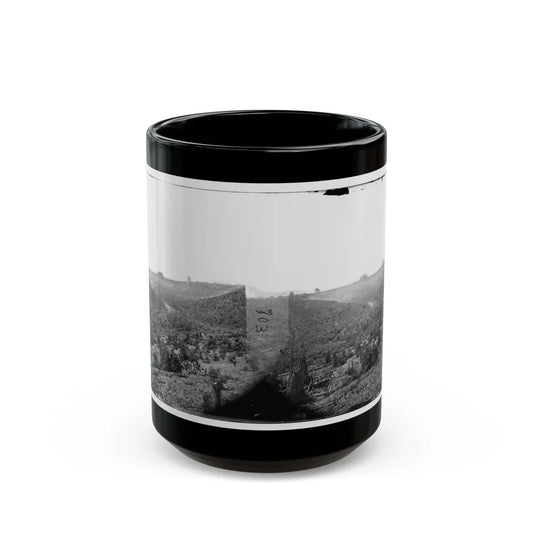 Belle Plain, Virginia (Vicinity). Encampment Of 7,000 Confederates In The Punch Bowl (U.S. Civil War) Black Coffee Mug-15oz-Go Mug Yourself