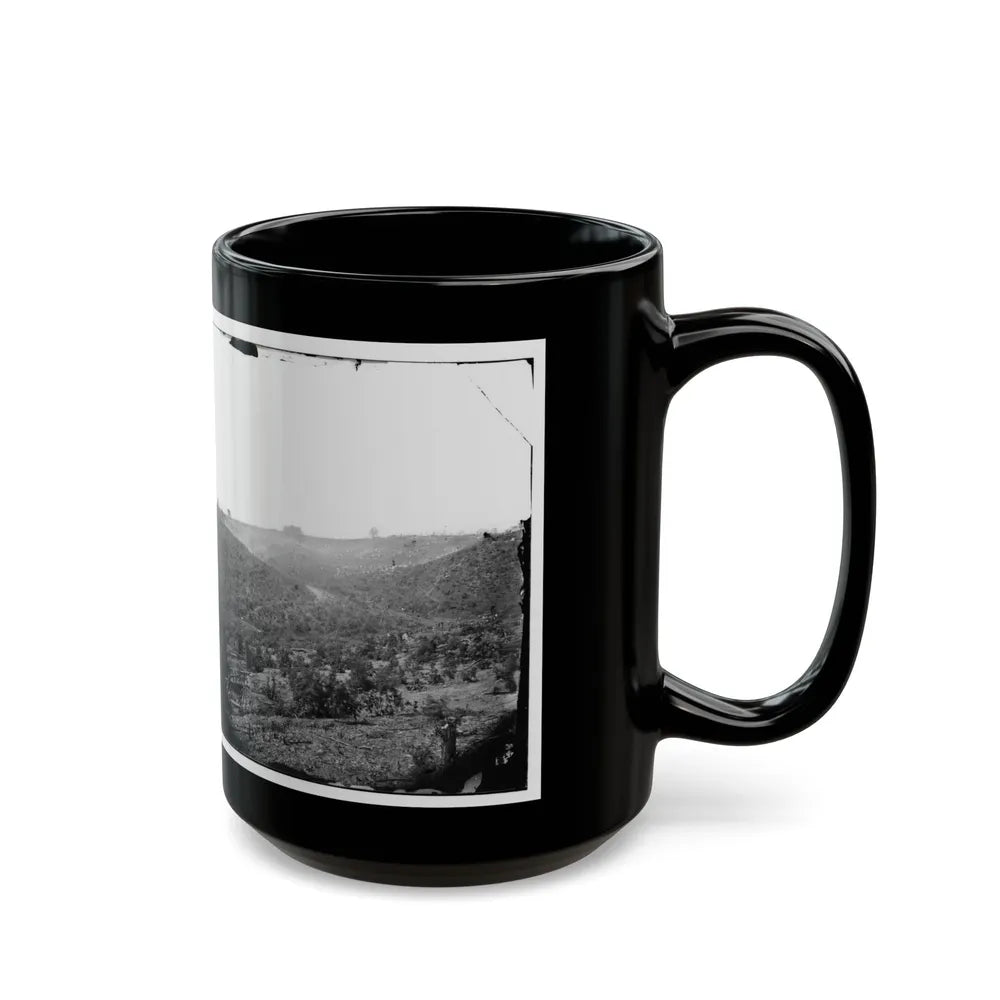 Belle Plain, Virginia (Vicinity). Encampment Of 7,000 Confederates In The Punch Bowl (U.S. Civil War) Black Coffee Mug-Go Mug Yourself