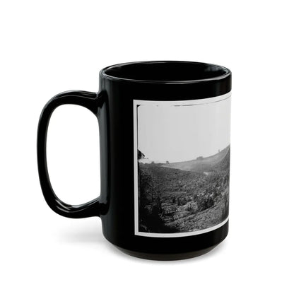 Belle Plain, Virginia (Vicinity). Encampment Of 7,000 Confederates In The Punch Bowl (U.S. Civil War) Black Coffee Mug-Go Mug Yourself