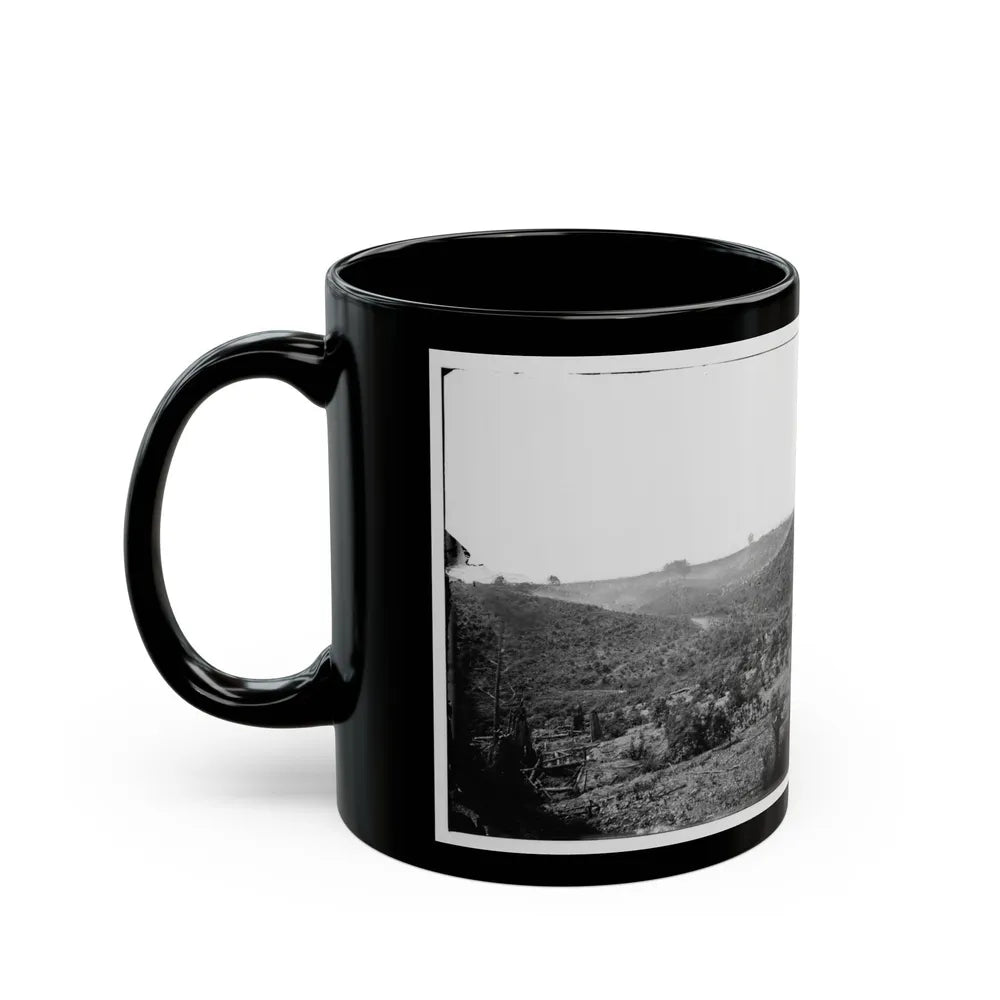 Belle Plain, Virginia (Vicinity). Encampment Of 7,000 Confederates In The Punch Bowl (U.S. Civil War) Black Coffee Mug-Go Mug Yourself