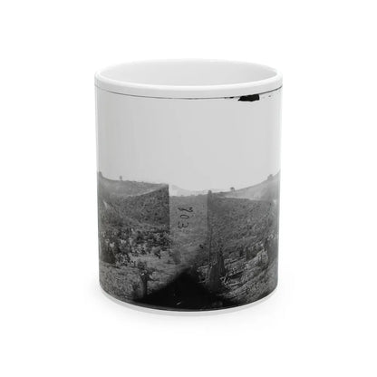 Belle Plain, Virginia (Vicinity). Encampment Of 7,000 Confederates In The Punch Bowl (U.S. Civil War) White Coffee Mug-11oz-Go Mug Yourself