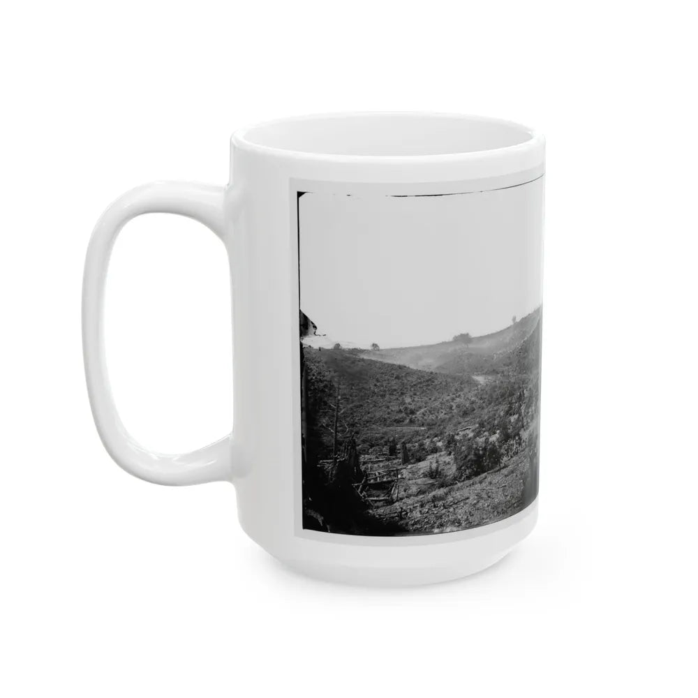 Belle Plain, Virginia (Vicinity). Encampment Of 7,000 Confederates In The Punch Bowl (U.S. Civil War) White Coffee Mug-Go Mug Yourself