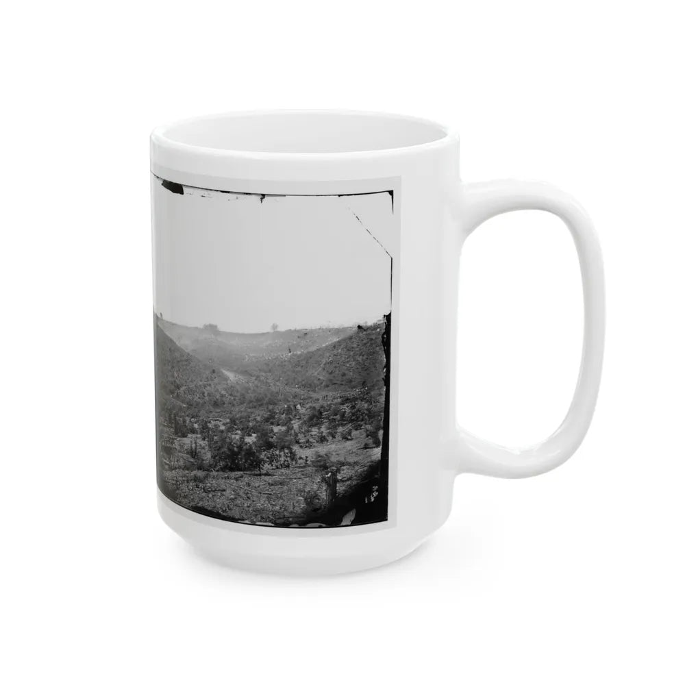 Belle Plain, Virginia (Vicinity). Encampment Of 7,000 Confederates In The Punch Bowl (U.S. Civil War) White Coffee Mug-Go Mug Yourself