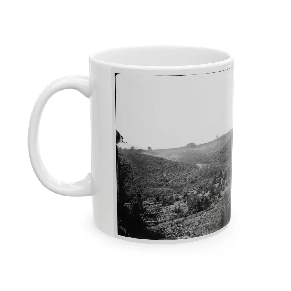 Belle Plain, Virginia (Vicinity). Encampment Of 7,000 Confederates In The Punch Bowl (U.S. Civil War) White Coffee Mug-Go Mug Yourself