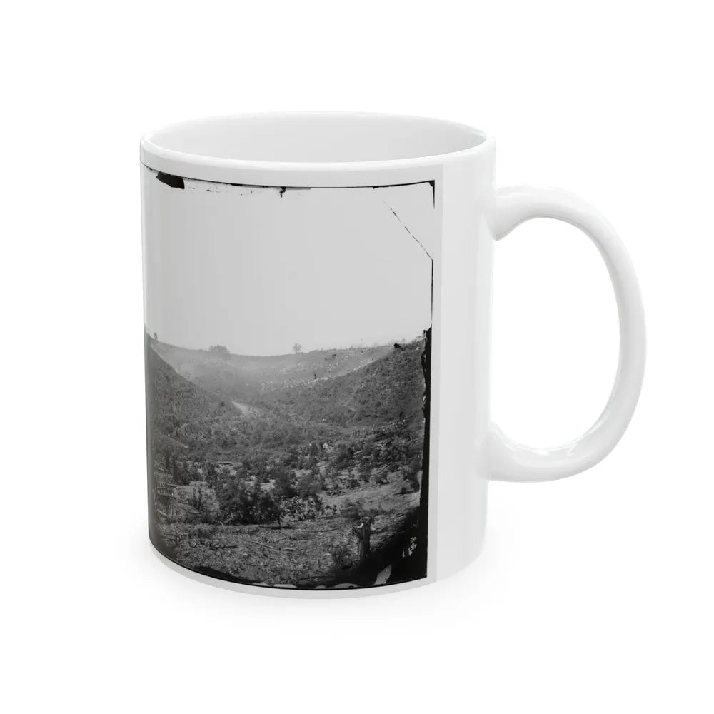 Belle Plain, Virginia (Vicinity). Encampment Of 7,000 Confederates In The Punch Bowl (U.S. Civil War) White Coffee Mug-Go Mug Yourself