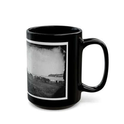 Belle Plain, Virginia. Encampment Of 2nd N.Y. And 1st Mass. Heavy Artillery (U.S. Civil War) Black Coffee Mug-Go Mug Yourself