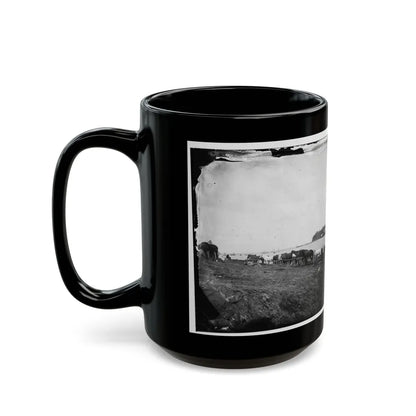 Belle Plain, Virginia. Encampment Of 2nd N.Y. And 1st Mass. Heavy Artillery (U.S. Civil War) Black Coffee Mug-Go Mug Yourself