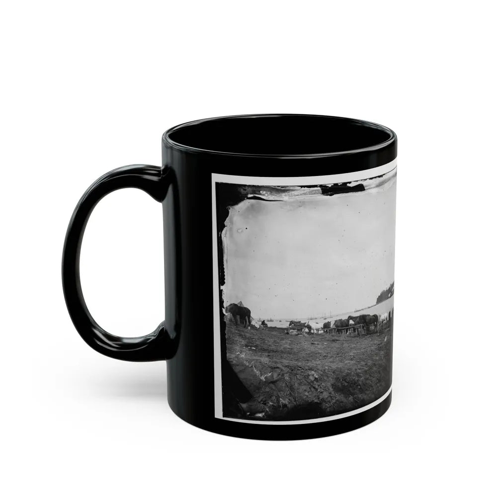 Belle Plain, Virginia. Encampment Of 2nd N.Y. And 1st Mass. Heavy Artillery (U.S. Civil War) Black Coffee Mug-Go Mug Yourself