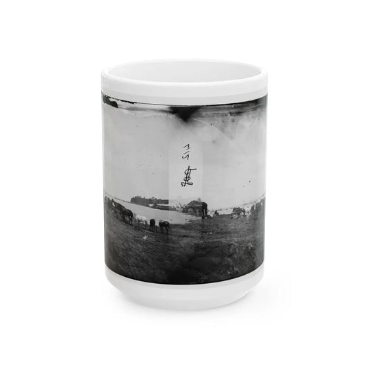 Belle Plain, Virginia. Encampment Of 2nd N.Y. And 1st Mass. Heavy Artillery (U.S. Civil War) White Coffee Mug-15oz-Go Mug Yourself