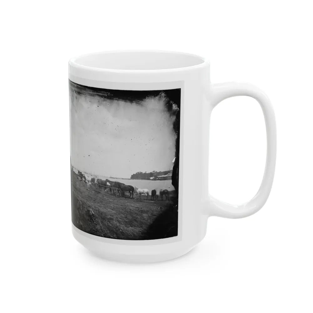 Belle Plain, Virginia. Encampment Of 2nd N.Y. And 1st Mass. Heavy Artillery (U.S. Civil War) White Coffee Mug-Go Mug Yourself