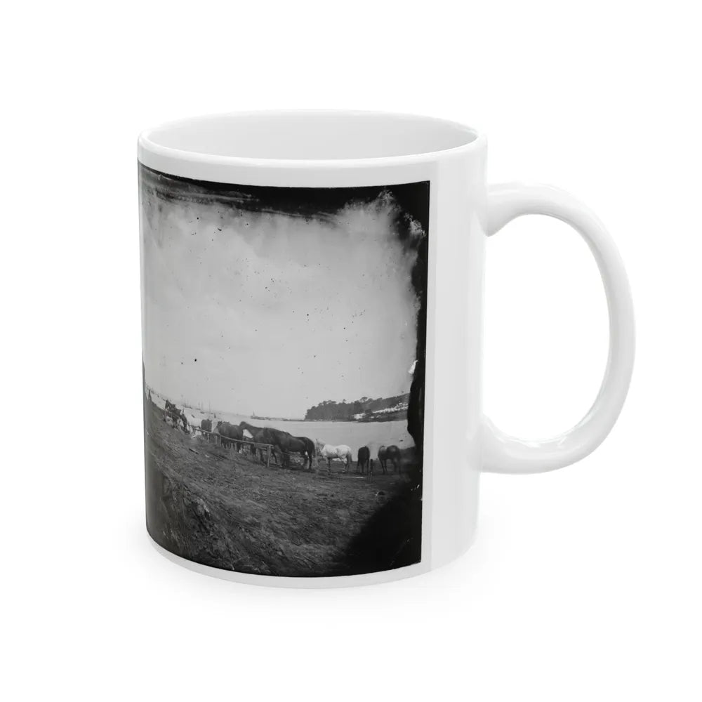 Belle Plain, Virginia. Encampment Of 2nd N.Y. And 1st Mass. Heavy Artillery (U.S. Civil War) White Coffee Mug-Go Mug Yourself