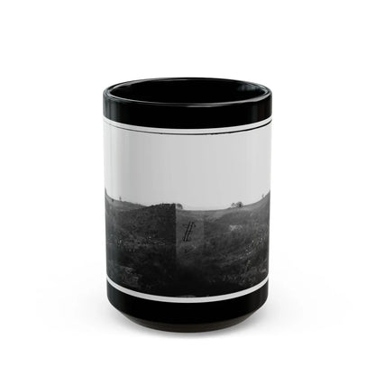 Belle Plain, Virginia. Encampment Of 7,000 Confederates In The Punch Bowl (2) (U.S. Civil War) Black Coffee Mug-15oz-Go Mug Yourself