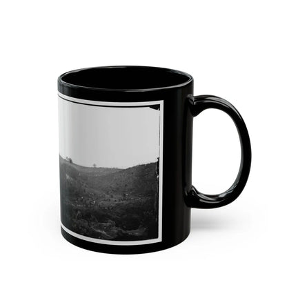 Belle Plain, Virginia. Encampment Of 7,000 Confederates In The Punch Bowl (2) (U.S. Civil War) Black Coffee Mug-Go Mug Yourself