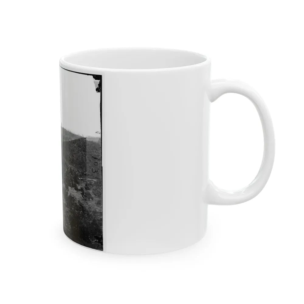 Belle Plain, Virginia. Encampment Of 7,000 Confederates In The Punch Bowl (U.S. Civil War) White Coffee Mug-Go Mug Yourself