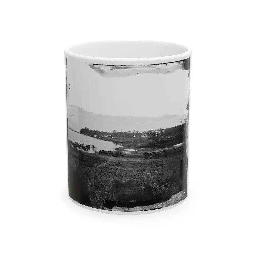 Belle Plain, Virginia. First Landing At Belle Plain (U.S. Civil War) White Coffee Mug-11oz-Go Mug Yourself