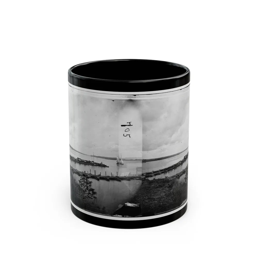 Belle Plain, Virginia. Pontoon Wharf (U.S. Civil War) Black Coffee Mug-11oz-Go Mug Yourself