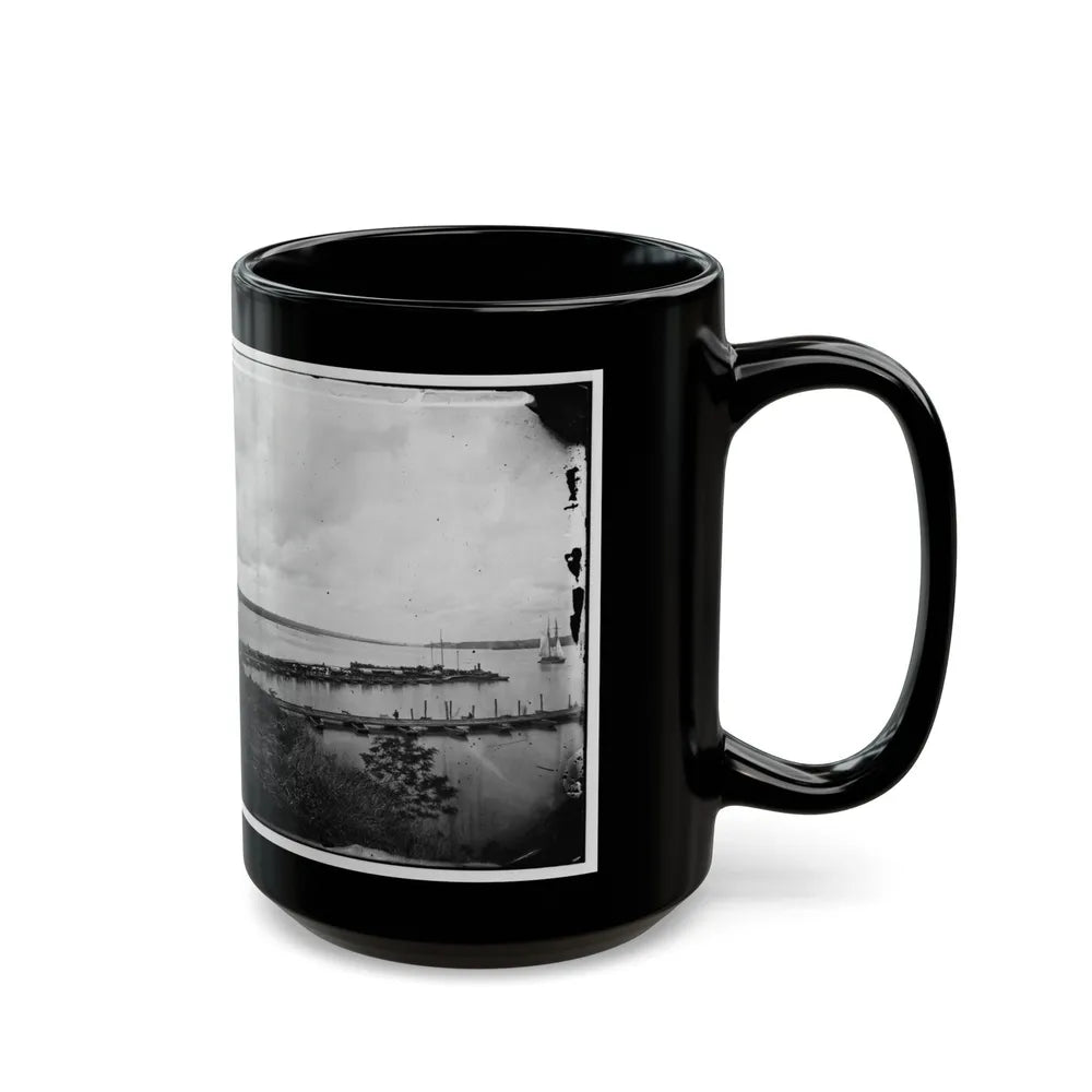 Belle Plain, Virginia. Pontoon Wharf (U.S. Civil War) Black Coffee Mug-Go Mug Yourself