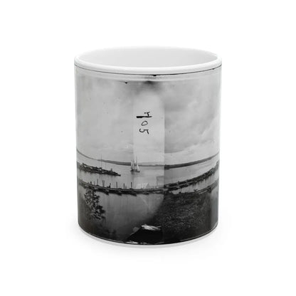 Belle Plain, Virginia. Pontoon Wharf (U.S. Civil War) White Coffee Mug-11oz-Go Mug Yourself