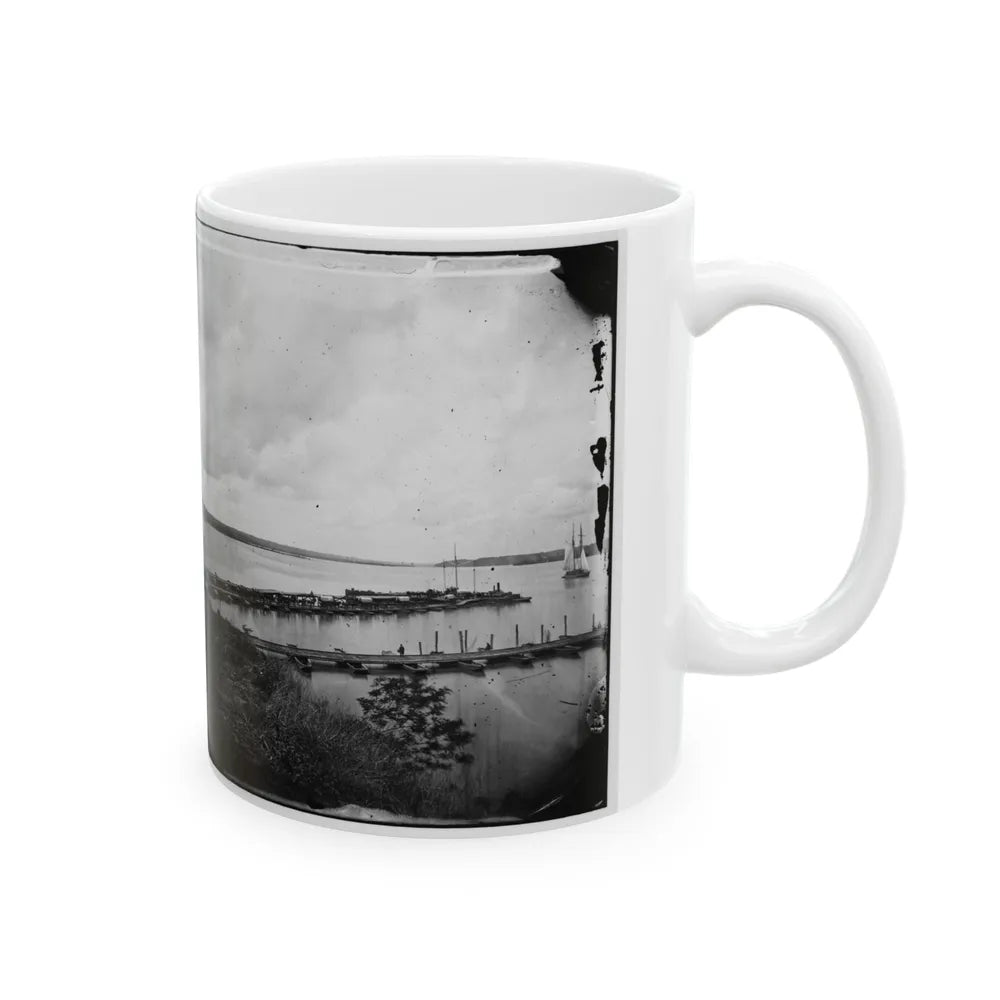 Belle Plain, Virginia. Pontoon Wharf (U.S. Civil War) White Coffee Mug-Go Mug Yourself