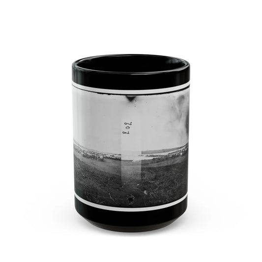 Belle Plain, Virginia. Quartermaster Department (U.S. Civil War) Black Coffee Mug-15oz-Go Mug Yourself