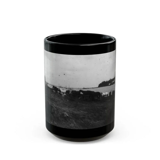 Belle Plains, Va., May 16, 1864, Encampment Of 2nd New York And 1st Massachusetts Heavy Artillery (U.S. Civil War) Black Coffee Mug 15oz - Go Mug Yourself