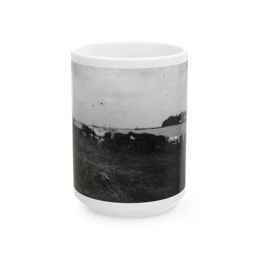 Belle Plains, Va., May 16, 1864, Encampment Of 2nd New York And 1st Massachusetts Heavy Artillery (U.S. Civil War) White Coffee Mug 15oz - Go Mug Yourself