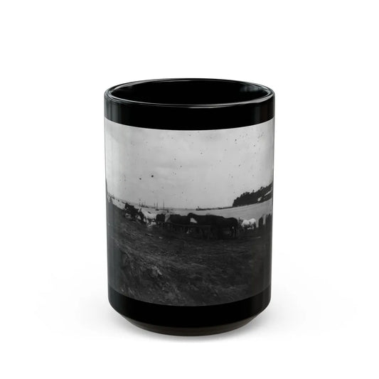 Belle Plains, Va., May 16, 1864, Encampment Of 2nd New York And 1st Massachusetts Heavy Artillery (U.S. Civil War) Black Coffee Mug-15oz-Go Mug Yourself