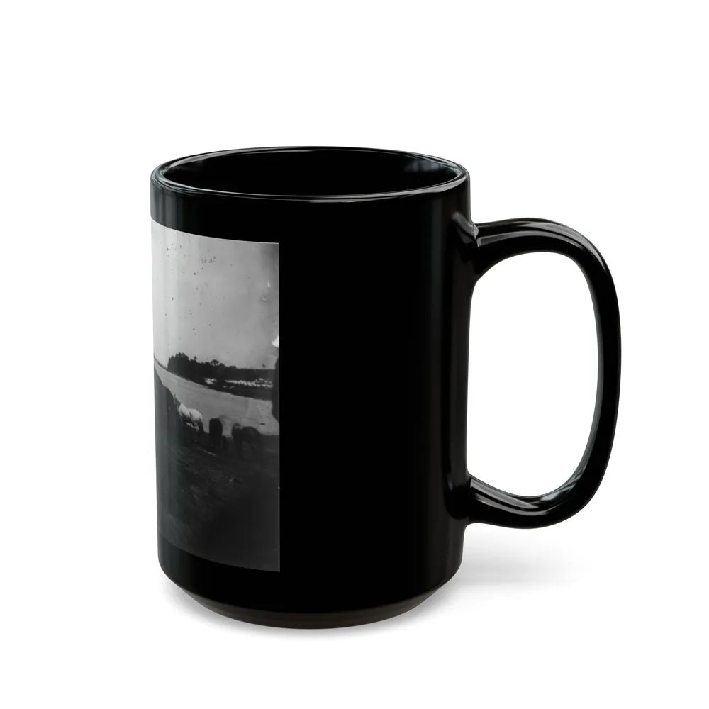 Belle Plains, Va., May 16, 1864, Encampment Of 2nd New York And 1st Massachusetts Heavy Artillery (U.S. Civil War) Black Coffee Mug-Go Mug Yourself