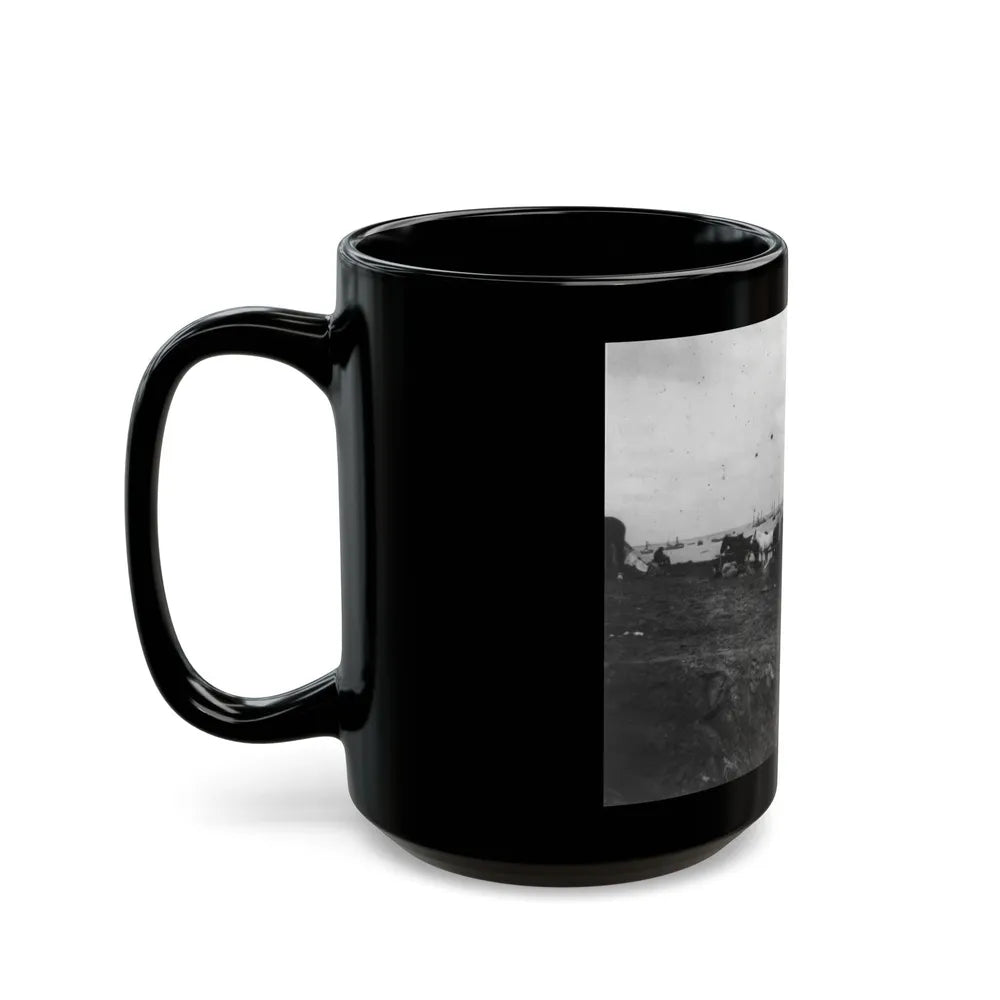 Belle Plains, Va., May 16, 1864, Encampment Of 2nd New York And 1st Massachusetts Heavy Artillery (U.S. Civil War) Black Coffee Mug-Go Mug Yourself