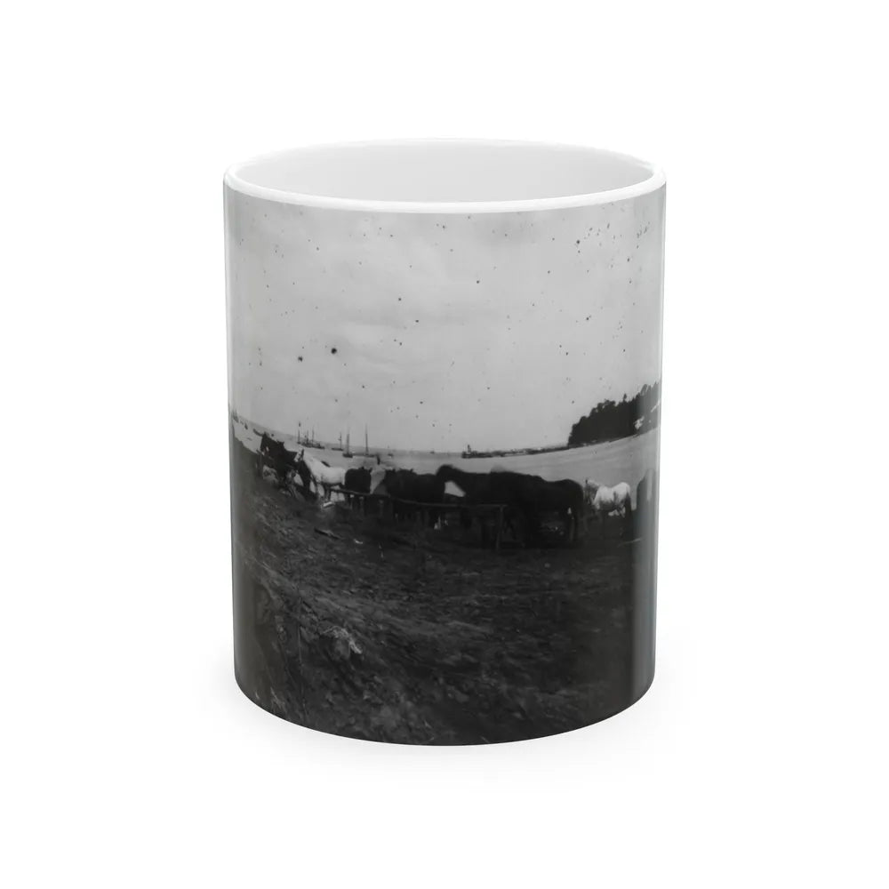 Belle Plains, Va., May 16, 1864, Encampment Of 2nd New York And 1st Massachusetts Heavy Artillery (U.S. Civil War) White Coffee Mug-11oz-Go Mug Yourself