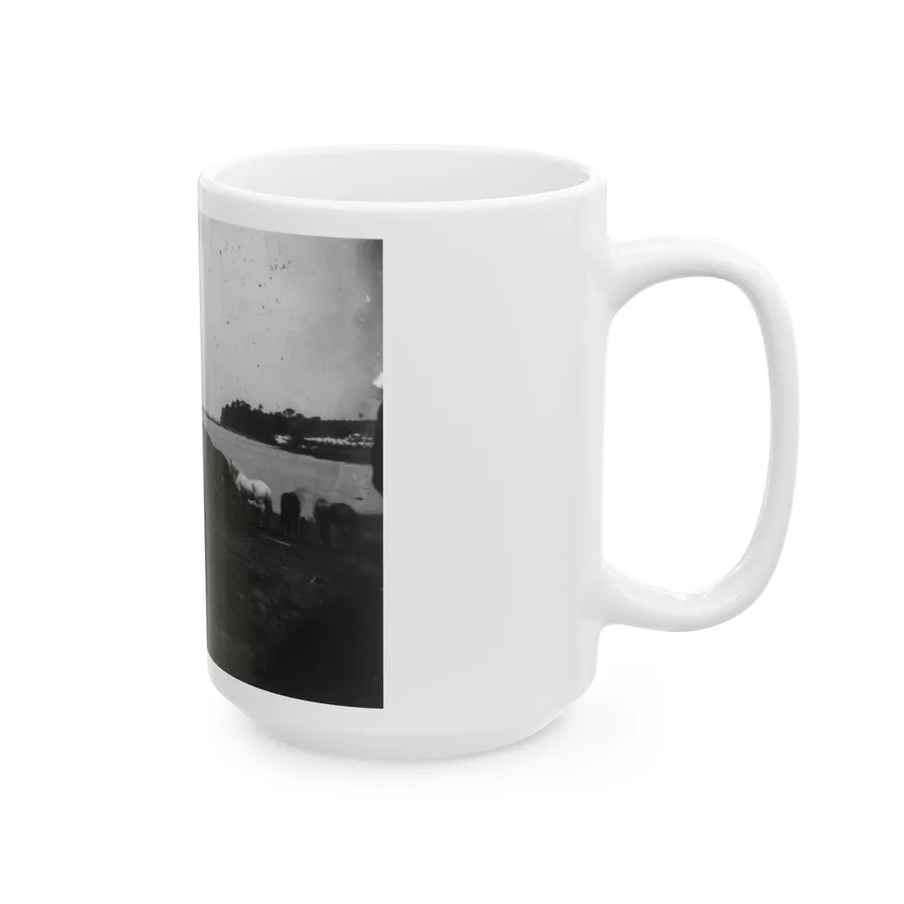 Belle Plains, Va., May 16, 1864, Encampment Of 2nd New York And 1st Massachusetts Heavy Artillery (U.S. Civil War) White Coffee Mug-Go Mug Yourself