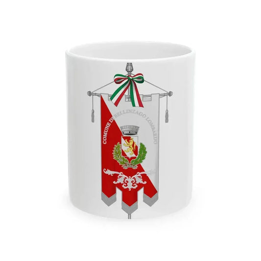 Bellinzago Lombardo-Gonfalone (Italy) White Coffee Mug 11oz - Go Mug Yourself