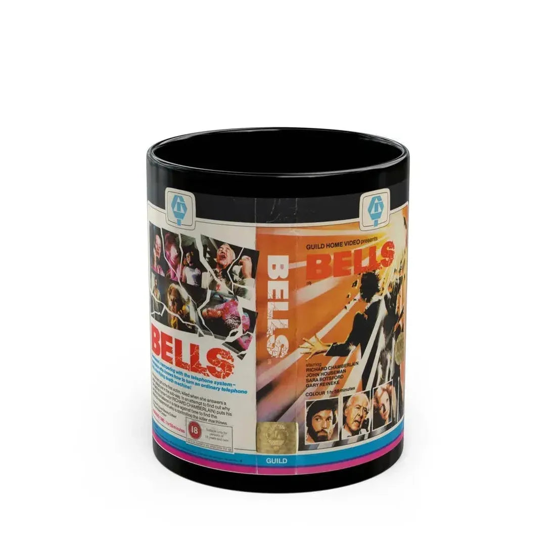 BELLS HORROR GUILD HOME VIDEO (VHS COVER) - Black Coffee Mug 11oz - Go Mug Yourself