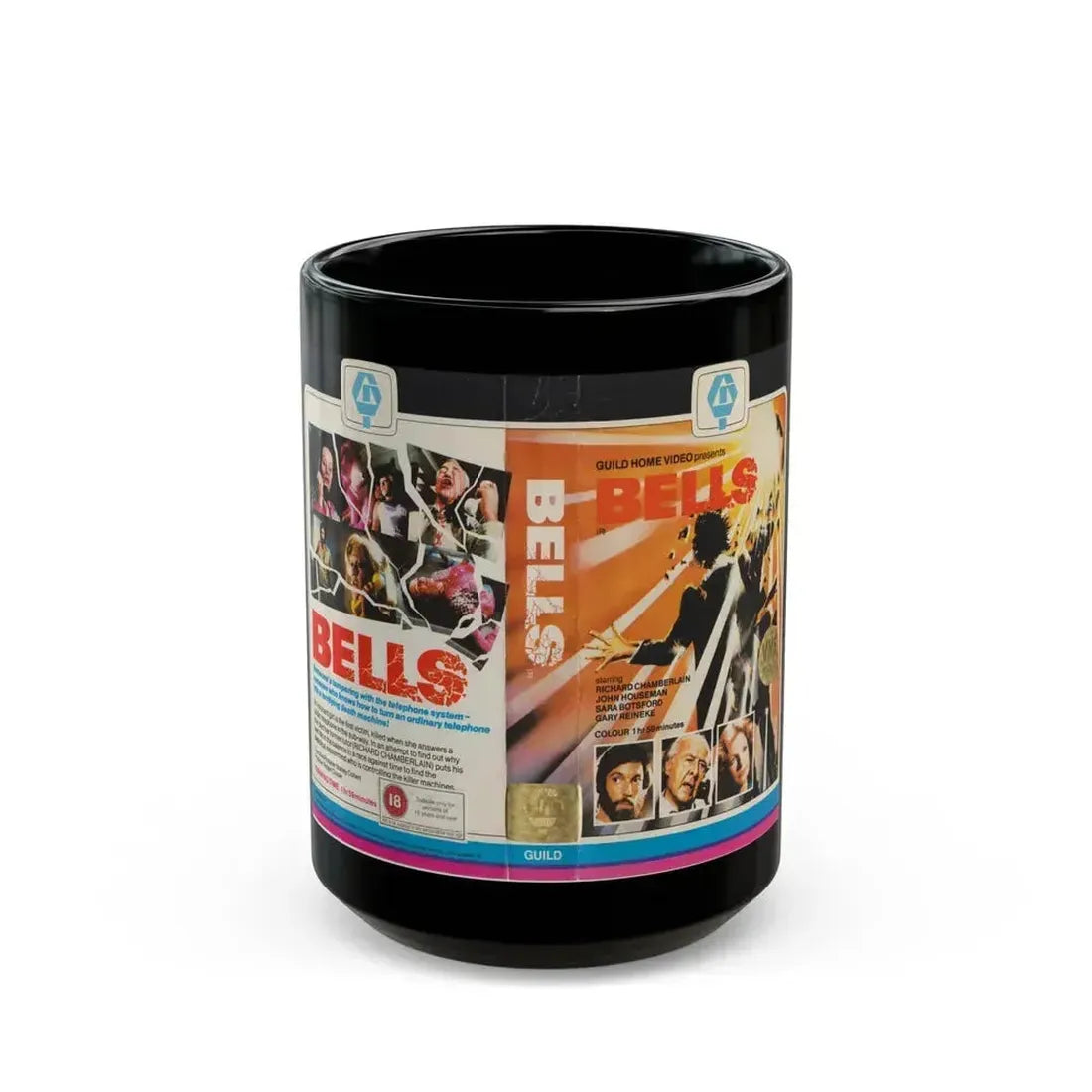 BELLS HORROR GUILD HOME VIDEO (VHS COVER) - Black Coffee Mug 15oz - Go Mug Yourself