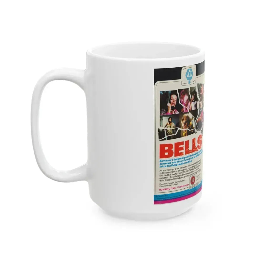 BELLS HORROR GUILD HOME VIDEO (VHS COVER) - White Coffee Mug - Go Mug Yourself