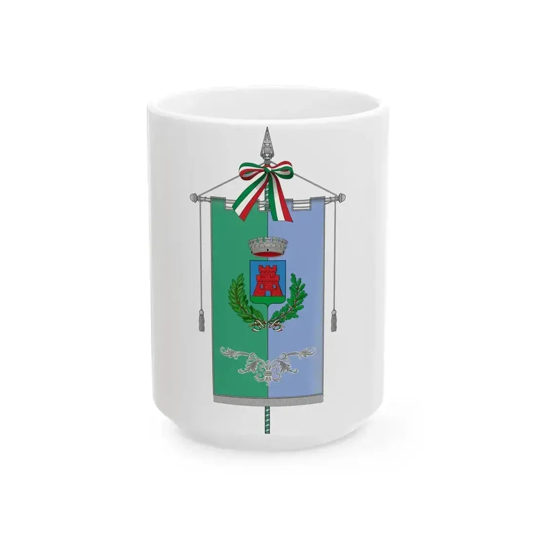 Bellusco-Gonfalone (Italy) White Coffee Mug 15oz - Go Mug Yourself