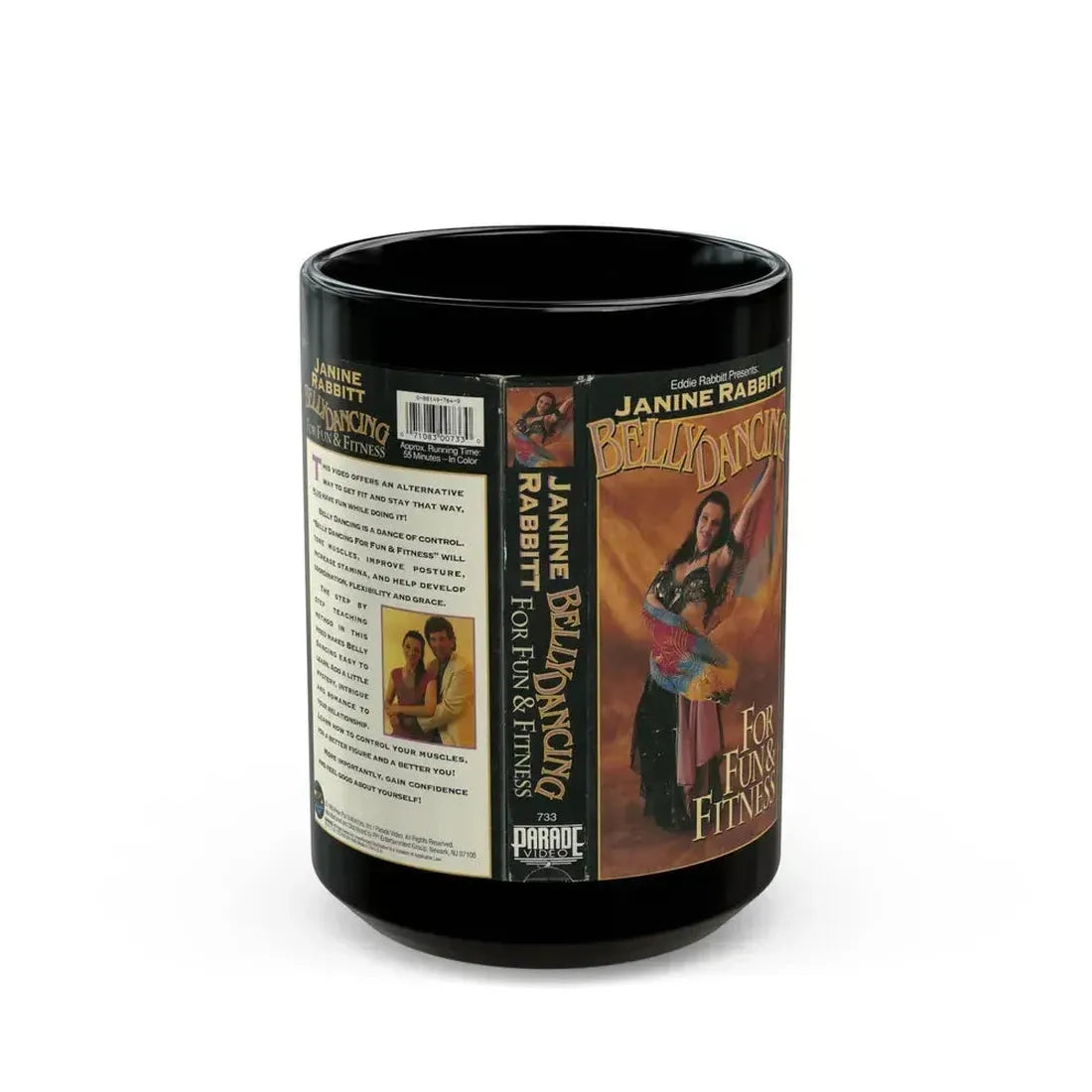 BELLY DANCING FOR FUN AND FITNESS (VHS COVER) - Black Coffee Mug 15oz - Go Mug Yourself