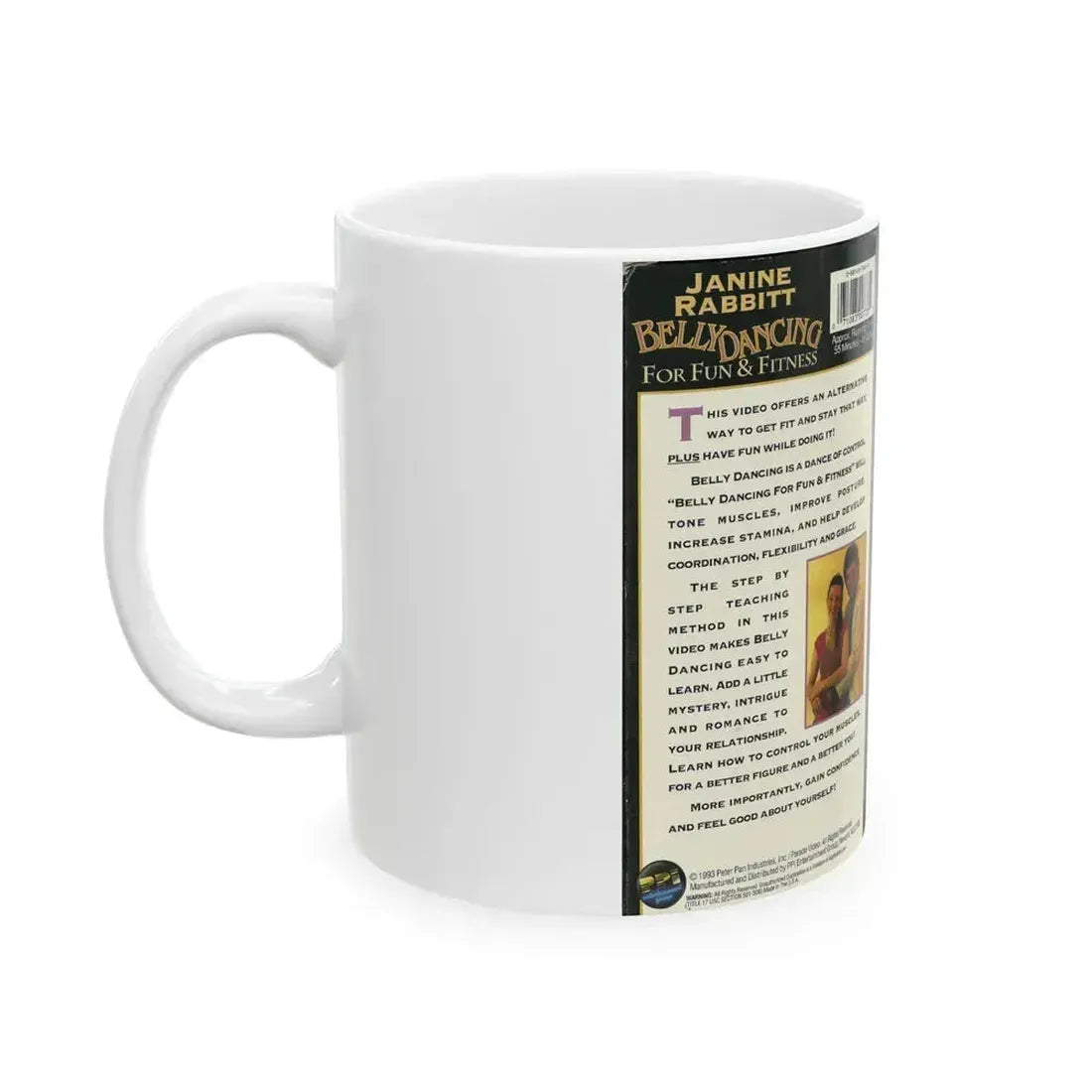 BELLY DANCING FOR FUN AND FITNESS (VHS COVER) - White Coffee Mug - Go Mug Yourself