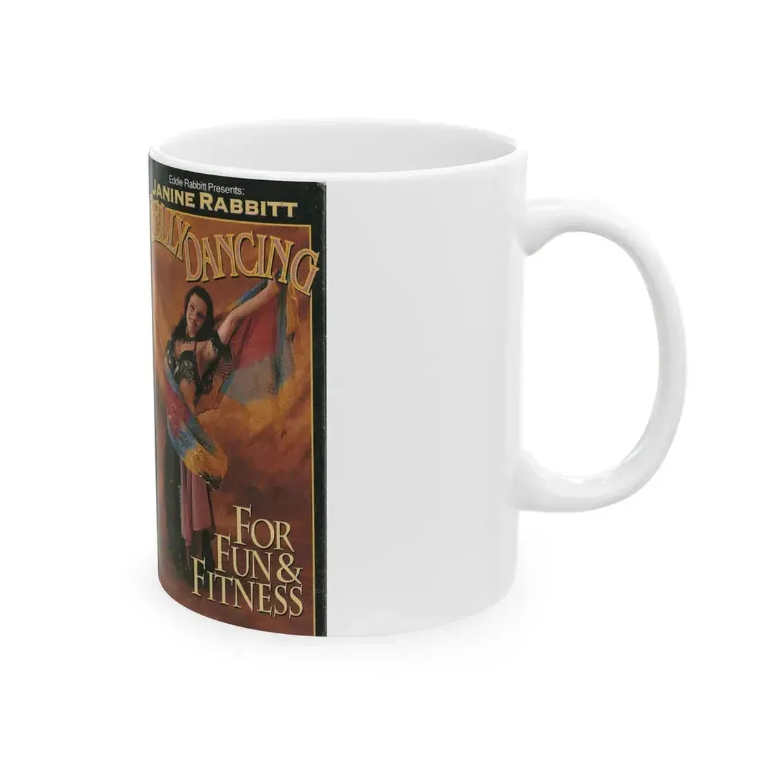 BELLY DANCING FOR FUN AND FITNESS (VHS COVER) - White Coffee Mug - Go Mug Yourself
