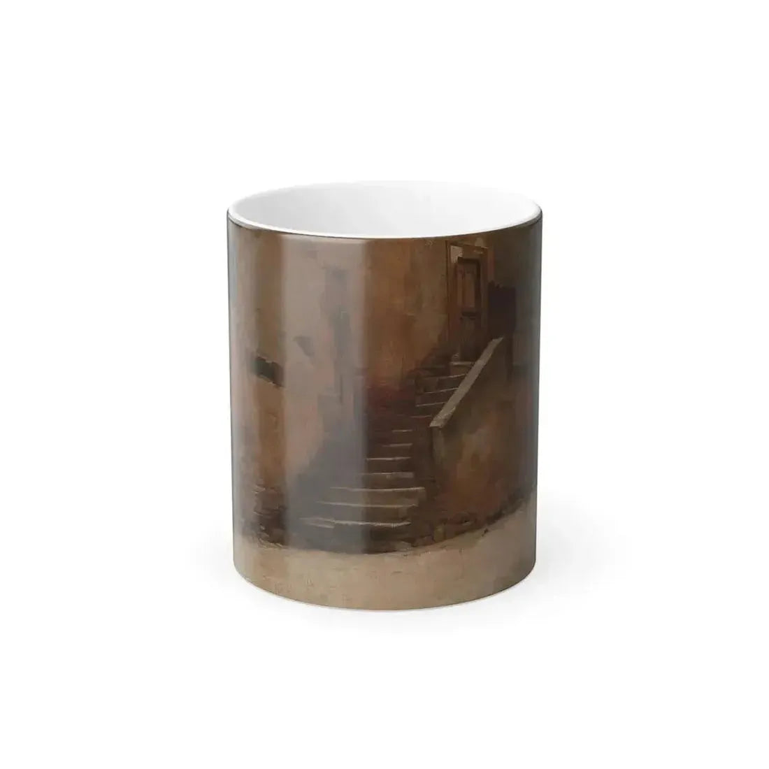 Belmiro de Almeida (1858-1935) A Street in Italy - Oil on wood c1889 - Color Changing Mug 11oz 11oz - Go Mug Yourself