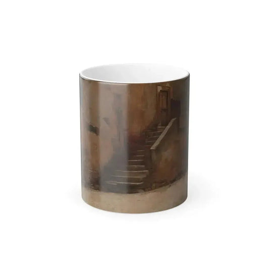 Belmiro de Almeida (1858-1935) A Street in Italy - Oil on wood c1889 - Color Changing Mug 11oz 11oz - Go Mug Yourself
