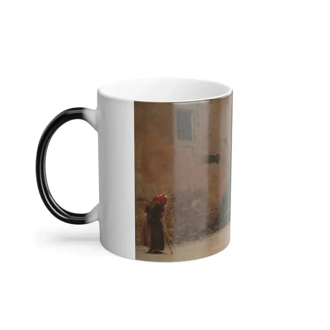 Belmiro de Almeida (1858-1935) A Street in Italy - Oil on wood c1889 - Color Changing Mug 11oz - Go Mug Yourself