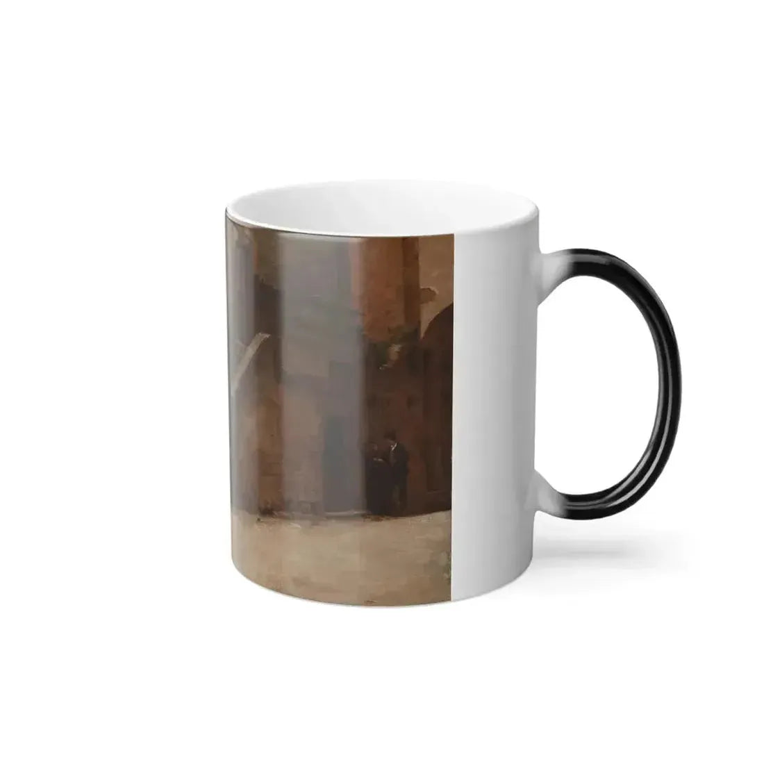 Belmiro de Almeida (1858-1935) A Street in Italy - Oil on wood c1889 - Color Changing Mug 11oz - Go Mug Yourself