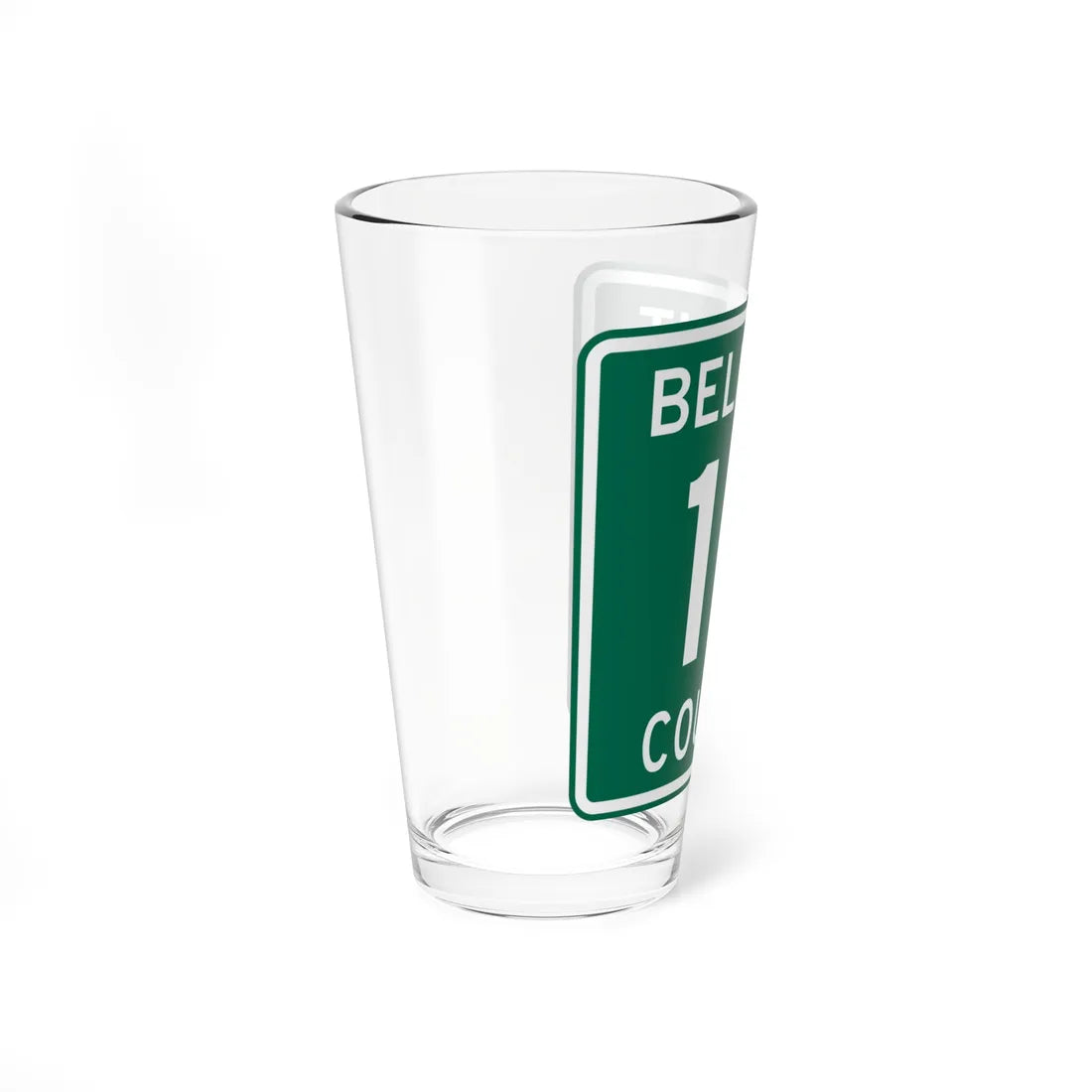 Belmont County Route 10 OH (Ohio) (Road Sign) Pint Glass 16oz - Go Mug Yourself